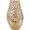 15" Gold Aluminum Vase with Freeform Open Lattice